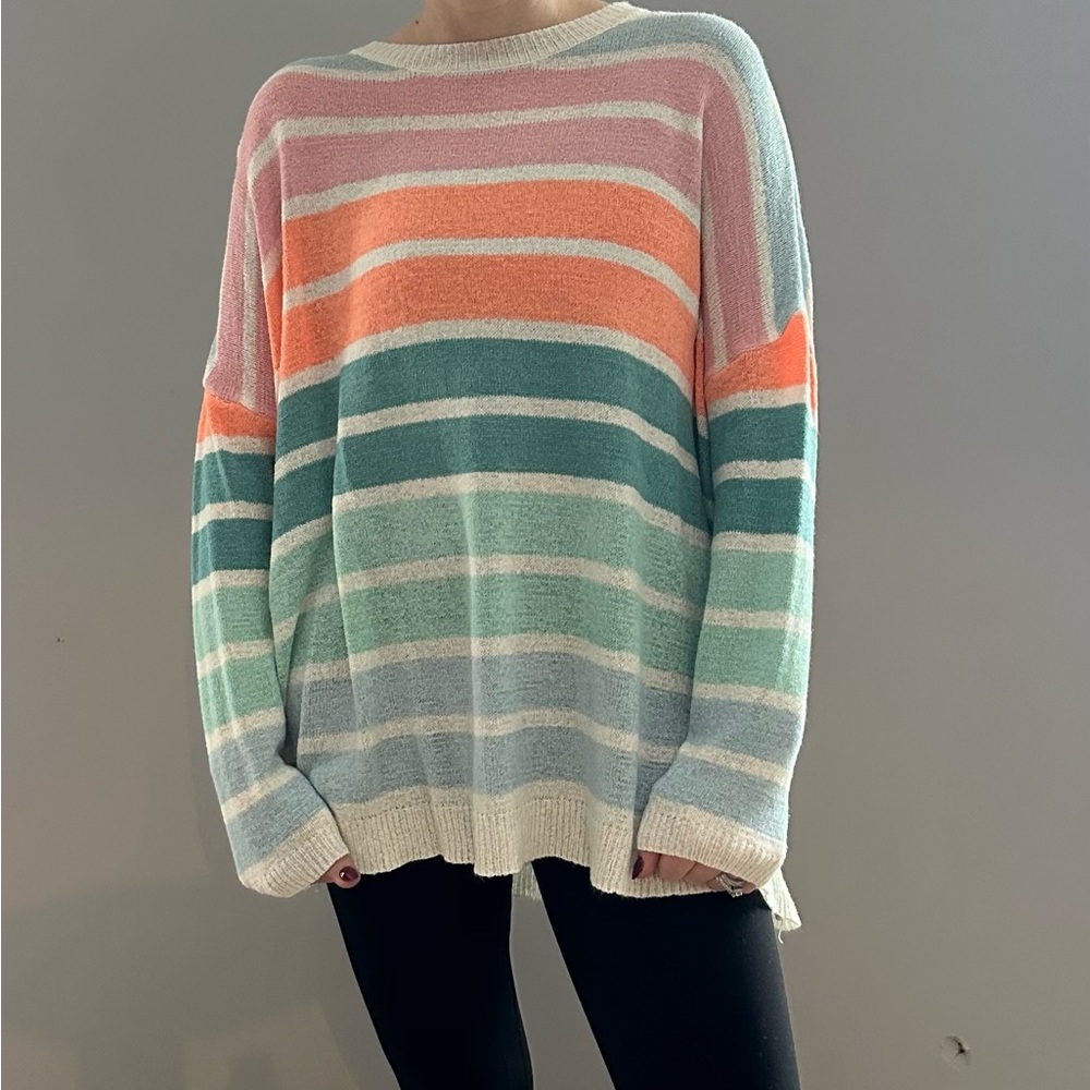 Oversized Striped Multicolor Sweater